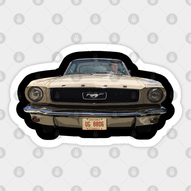 Carl Kolchak in his 66 Mustang Kolchak The Night Stalker Sticker